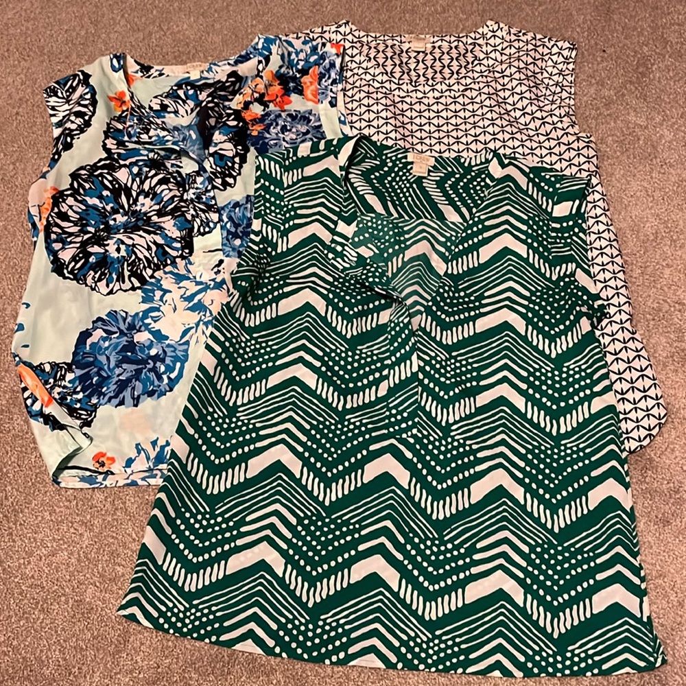 Lot of 3 JCrew shell tops